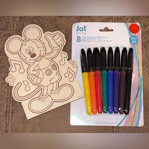 Disney Art Decor Kit - Wooden Decoration and Markers for Coloring - Choose 1 NEW